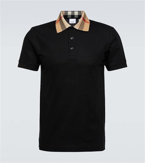 piqué polo burberry|burberry polo shirt black.